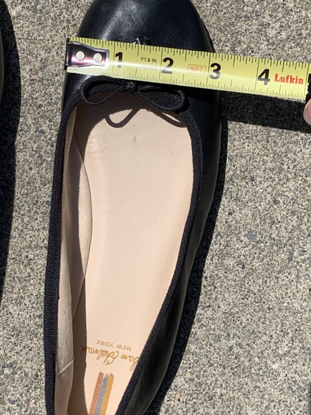 Sam Edelman Felicia Luxe Flat Black Leather Flats Size 9M - Picture 7 of 8